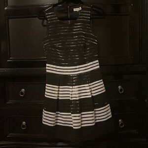 Sugar + L!ps Black & White Fit and Flare Dress